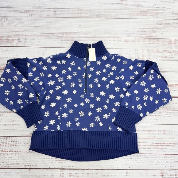 Anthropologie Size Medium Daily Practice Indy Half-Zip Pullover Sweatshirt NEW - Picture 10 of 15